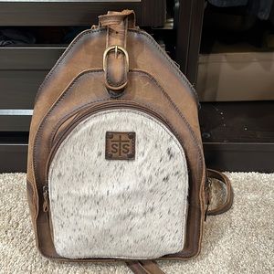 Sts leather and cow hide backpack